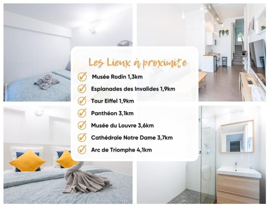 L'Atelier Loft-Invalides Tour Eiffel- 6 Pers-2 Chambres - Cosy باريس المظهر الخارجي الصورة